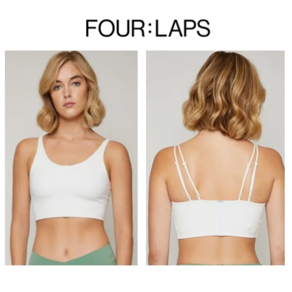 NWT Fourlaps Poise Longline Bra White